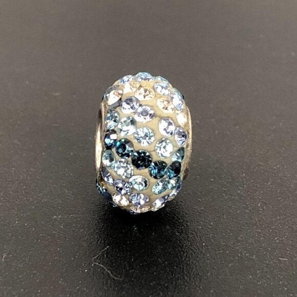 Charm multi-toned blue zirconia gemstone spherical charm *flawed* - Picture 7 of 16